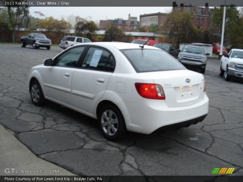 Clear White / Gray 2011 Kia Rio LX