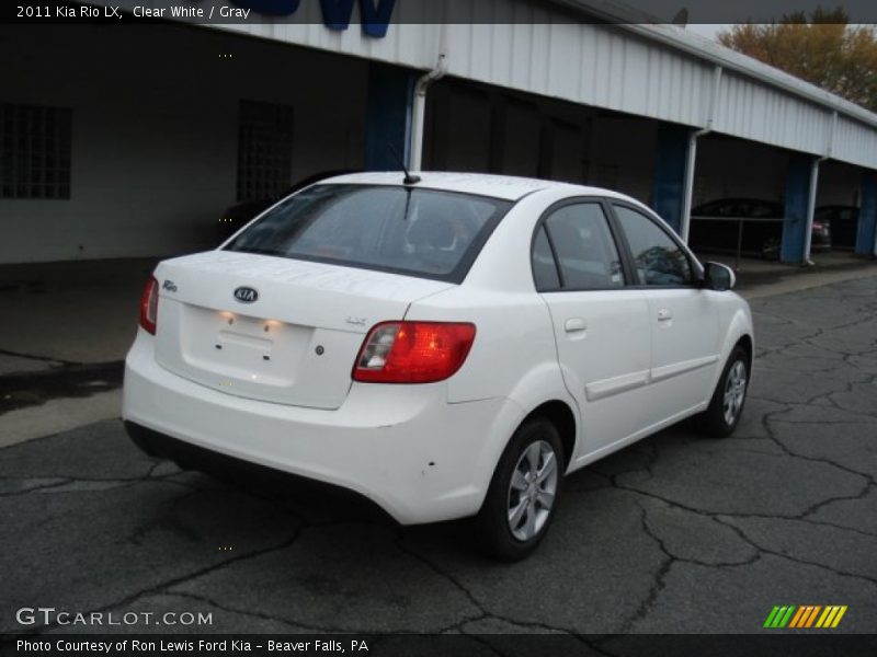 Clear White / Gray 2011 Kia Rio LX