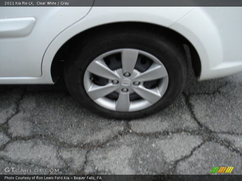 Clear White / Gray 2011 Kia Rio LX
