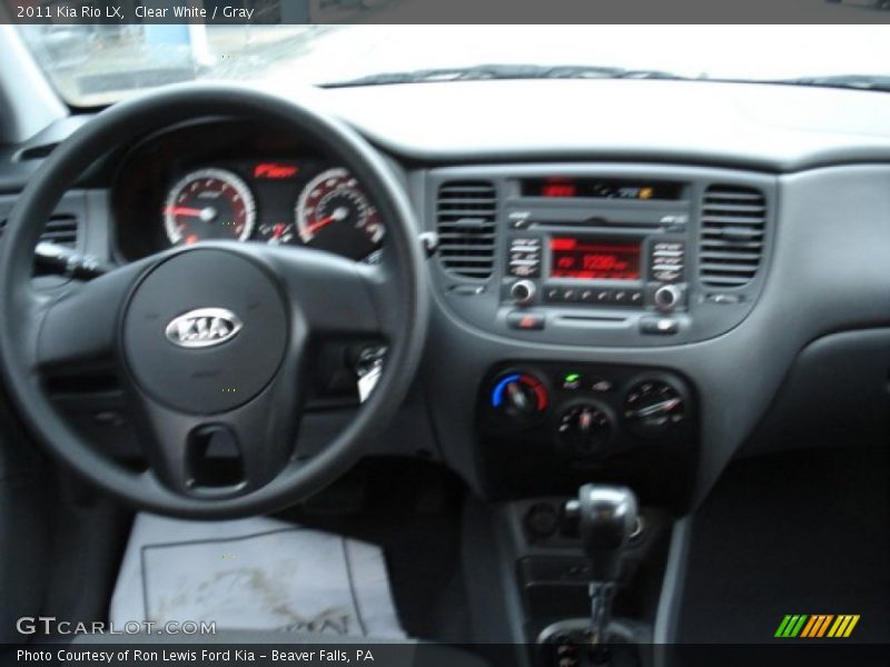 Clear White / Gray 2011 Kia Rio LX