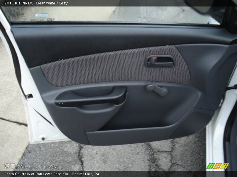 Clear White / Gray 2011 Kia Rio LX