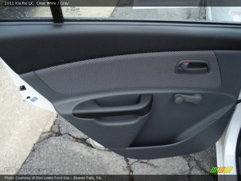 Clear White / Gray 2011 Kia Rio LX
