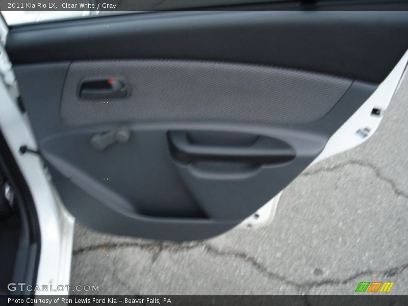 Clear White / Gray 2011 Kia Rio LX