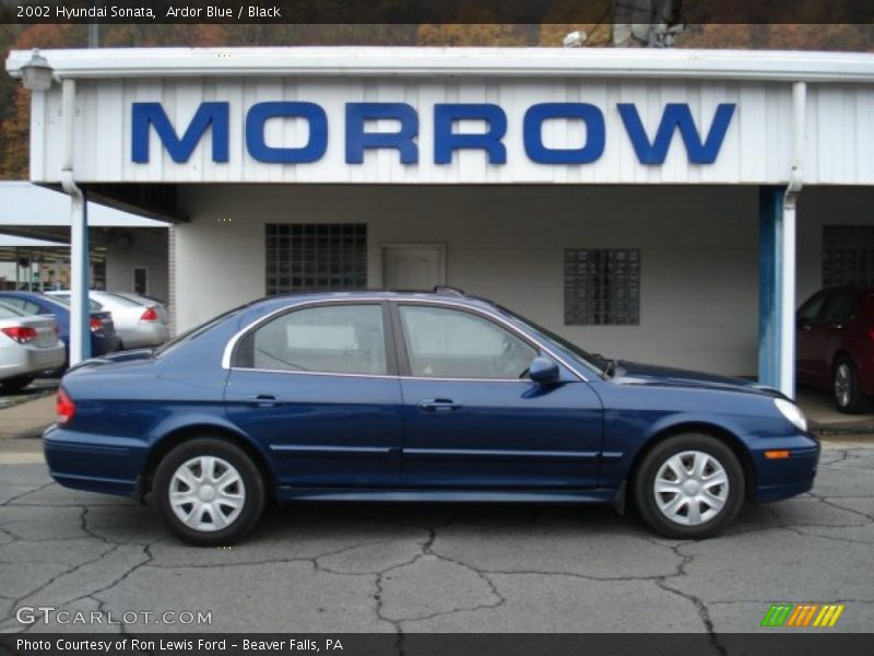 Ardor Blue / Black 2002 Hyundai Sonata