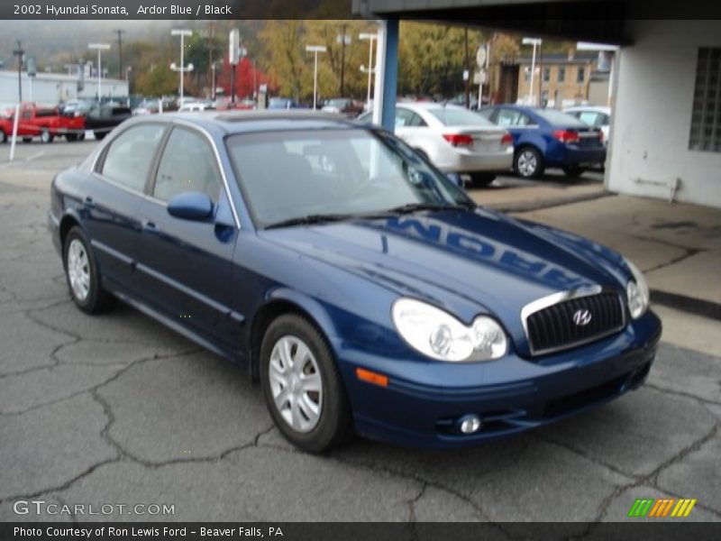 Ardor Blue / Black 2002 Hyundai Sonata
