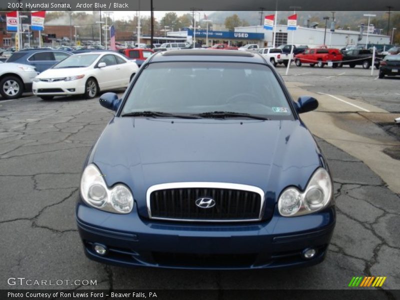 Ardor Blue / Black 2002 Hyundai Sonata