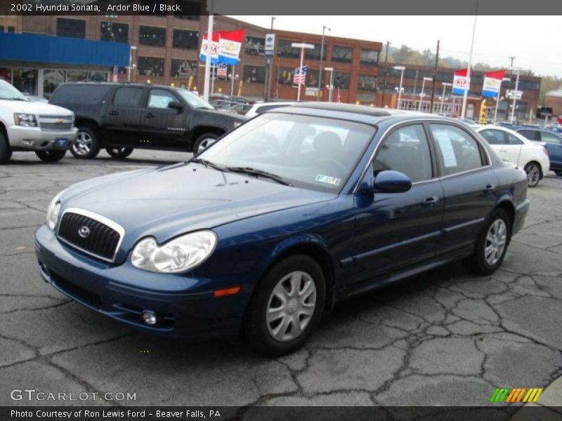 Ardor Blue / Black 2002 Hyundai Sonata