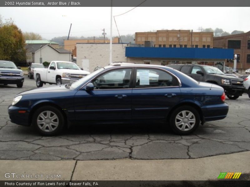 Ardor Blue / Black 2002 Hyundai Sonata