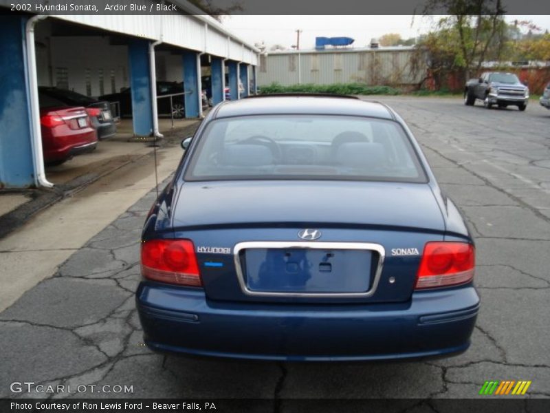 Ardor Blue / Black 2002 Hyundai Sonata