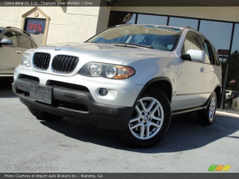 Titanium Silver Metallic / Grey 2004 BMW X5 3.0i