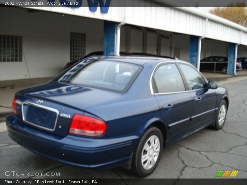 Ardor Blue / Black 2002 Hyundai Sonata