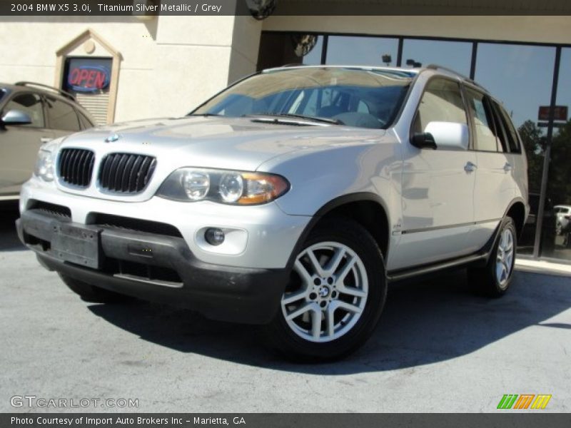Titanium Silver Metallic / Grey 2004 BMW X5 3.0i