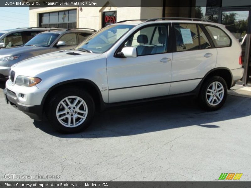 Titanium Silver Metallic / Grey 2004 BMW X5 3.0i
