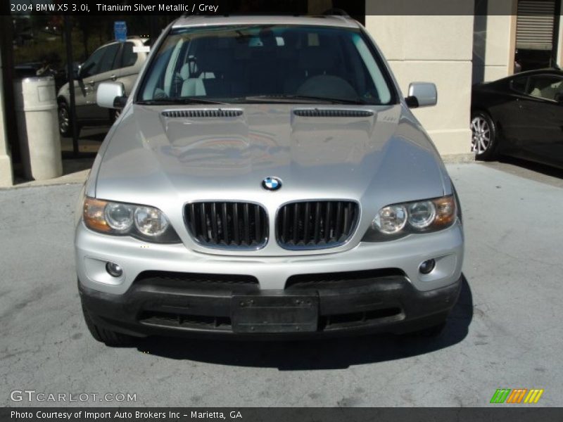Titanium Silver Metallic / Grey 2004 BMW X5 3.0i