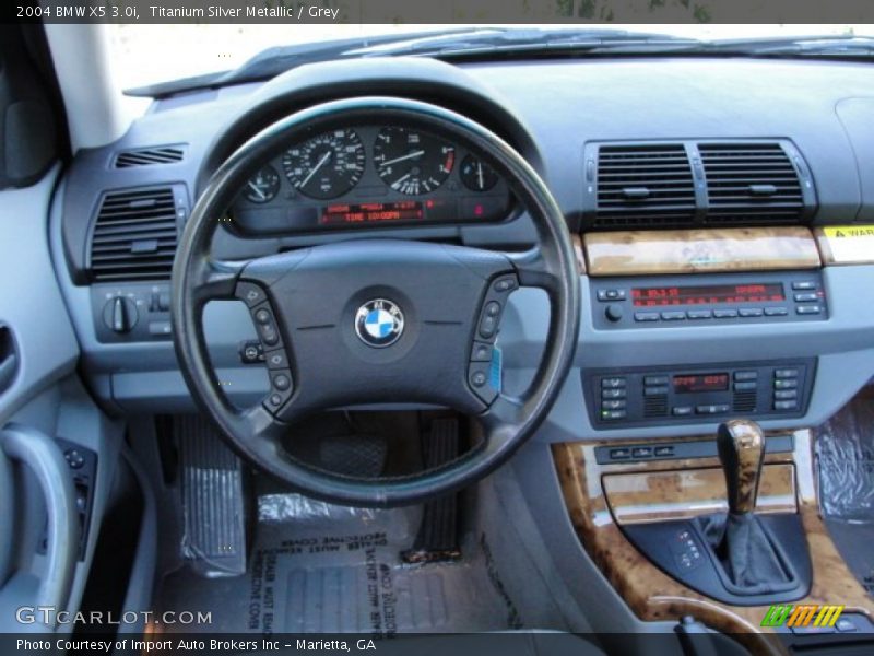 Titanium Silver Metallic / Grey 2004 BMW X5 3.0i