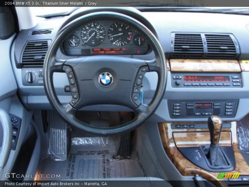 Titanium Silver Metallic / Grey 2004 BMW X5 3.0i
