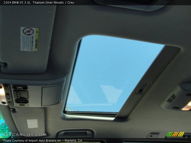 Titanium Silver Metallic / Grey 2004 BMW X5 3.0i