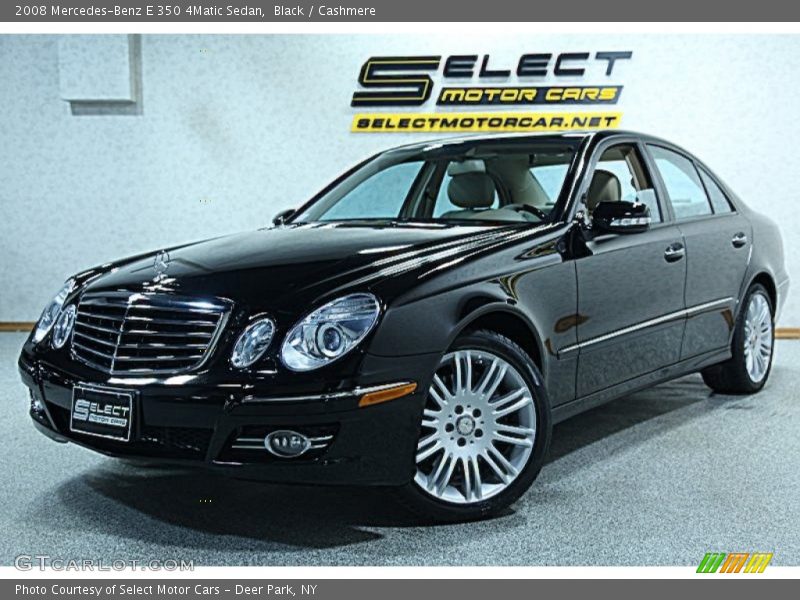 Black / Cashmere 2008 Mercedes-Benz E 350 4Matic Sedan