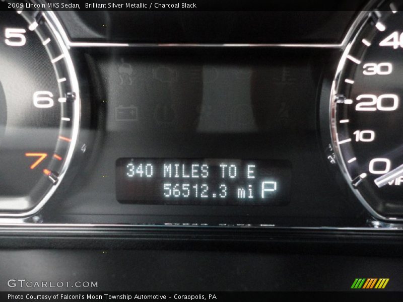 Brilliant Silver Metallic / Charcoal Black 2009 Lincoln MKS Sedan