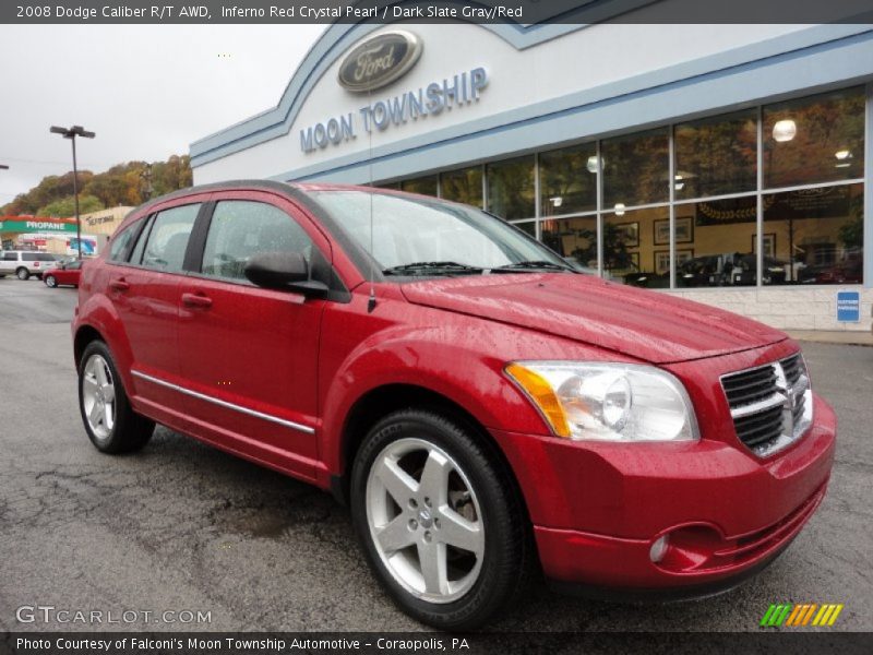 Inferno Red Crystal Pearl / Dark Slate Gray/Red 2008 Dodge Caliber R/T AWD