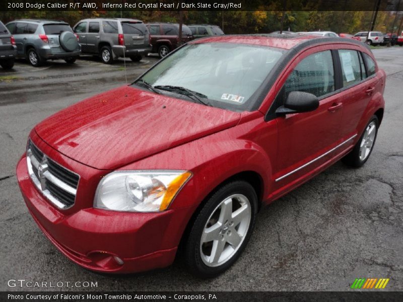 Inferno Red Crystal Pearl / Dark Slate Gray/Red 2008 Dodge Caliber R/T AWD