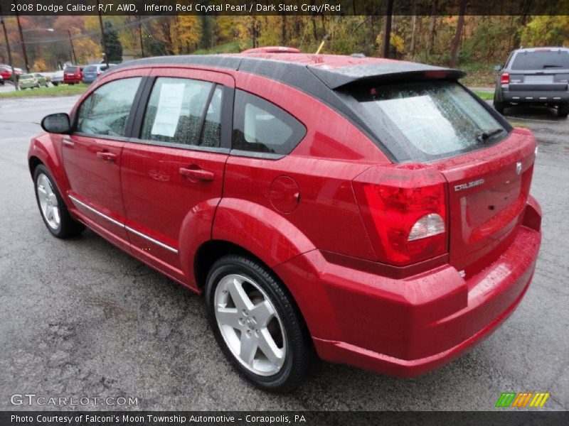 Inferno Red Crystal Pearl / Dark Slate Gray/Red 2008 Dodge Caliber R/T AWD