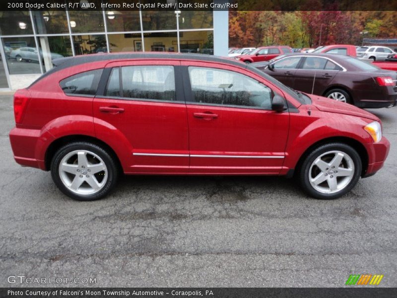 Inferno Red Crystal Pearl / Dark Slate Gray/Red 2008 Dodge Caliber R/T AWD