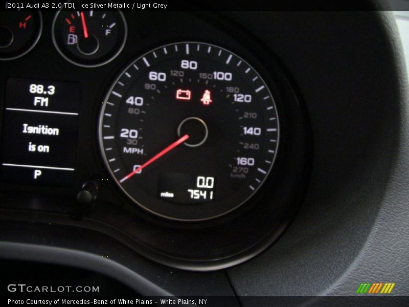 Ice Silver Metallic / Light Grey 2011 Audi A3 2.0 TDI