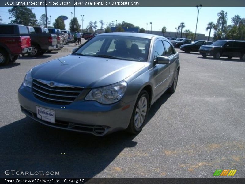 Silver Steel Metallic / Dark Slate Gray 2010 Chrysler Sebring Limited Sedan