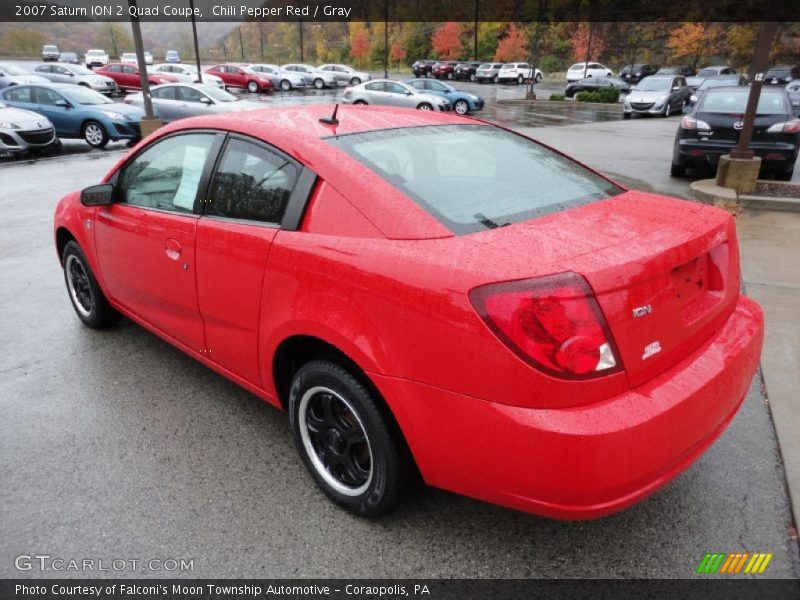 Chili Pepper Red / Gray 2007 Saturn ION 2 Quad Coupe