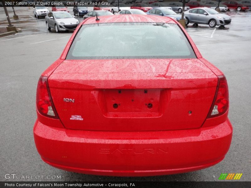 Chili Pepper Red / Gray 2007 Saturn ION 2 Quad Coupe