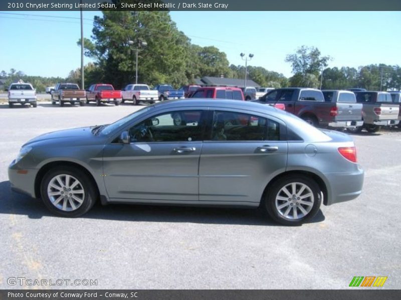 Silver Steel Metallic / Dark Slate Gray 2010 Chrysler Sebring Limited Sedan