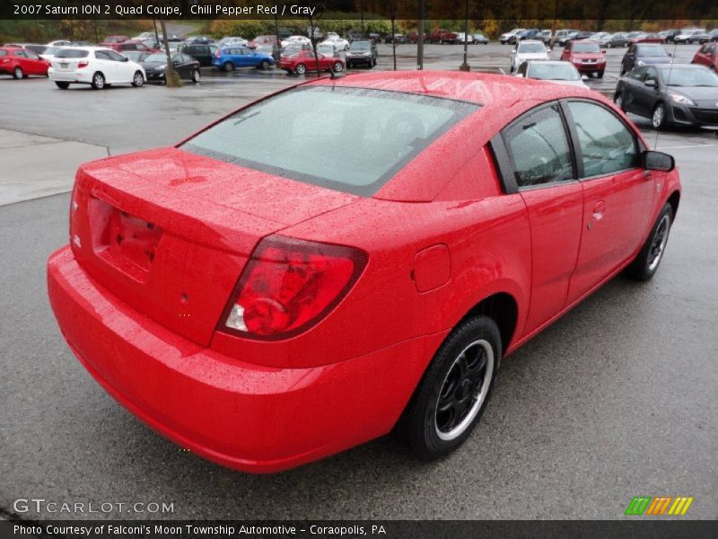 Chili Pepper Red / Gray 2007 Saturn ION 2 Quad Coupe