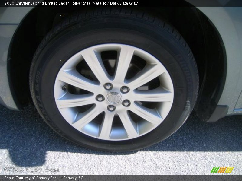 Silver Steel Metallic / Dark Slate Gray 2010 Chrysler Sebring Limited Sedan