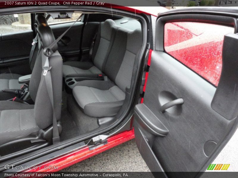 Chili Pepper Red / Gray 2007 Saturn ION 2 Quad Coupe