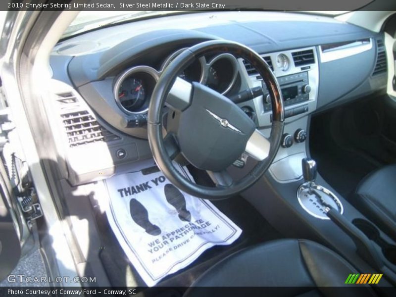 Silver Steel Metallic / Dark Slate Gray 2010 Chrysler Sebring Limited Sedan