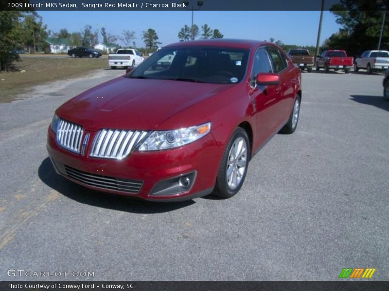 Sangria Red Metallic / Charcoal Black 2009 Lincoln MKS Sedan