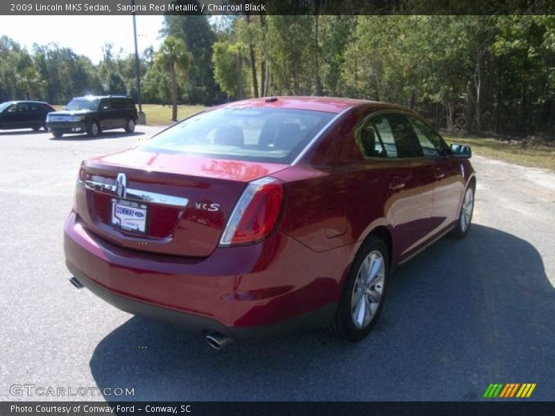 Sangria Red Metallic / Charcoal Black 2009 Lincoln MKS Sedan