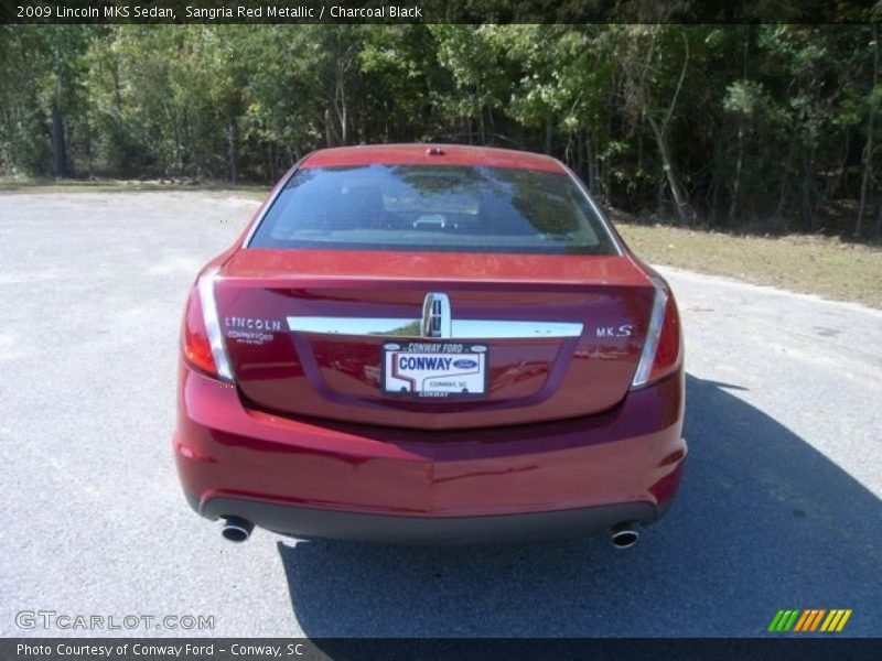 Sangria Red Metallic / Charcoal Black 2009 Lincoln MKS Sedan