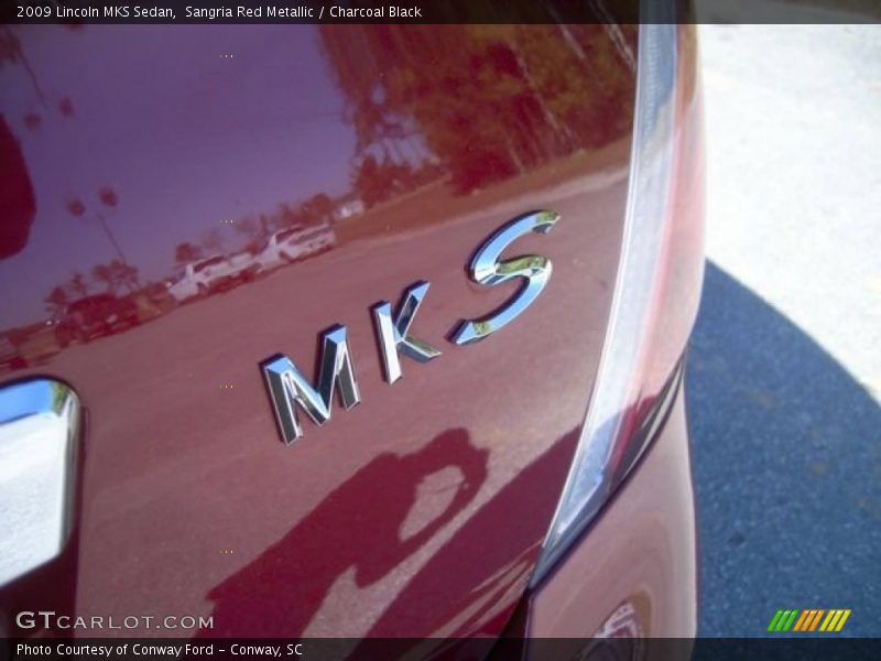 Sangria Red Metallic / Charcoal Black 2009 Lincoln MKS Sedan