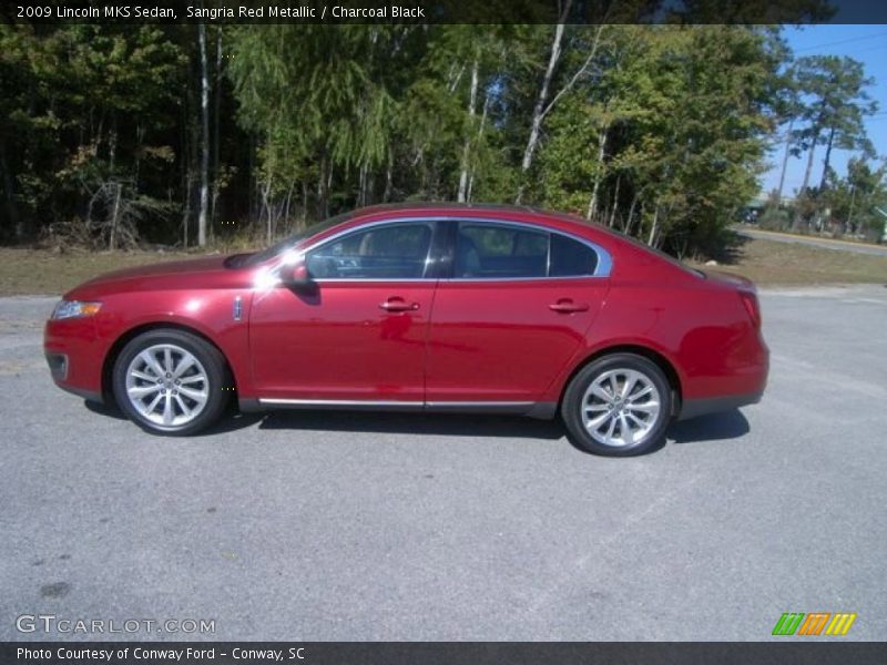 Sangria Red Metallic / Charcoal Black 2009 Lincoln MKS Sedan