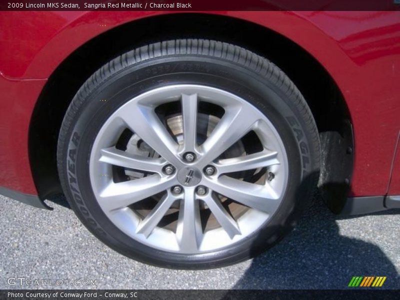 Sangria Red Metallic / Charcoal Black 2009 Lincoln MKS Sedan