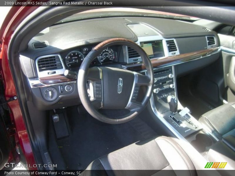 Sangria Red Metallic / Charcoal Black 2009 Lincoln MKS Sedan