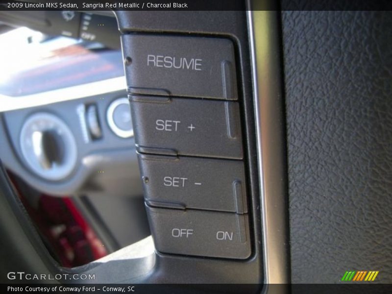 Sangria Red Metallic / Charcoal Black 2009 Lincoln MKS Sedan