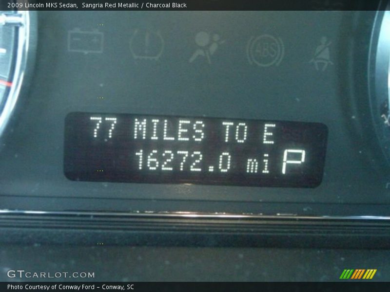 Sangria Red Metallic / Charcoal Black 2009 Lincoln MKS Sedan