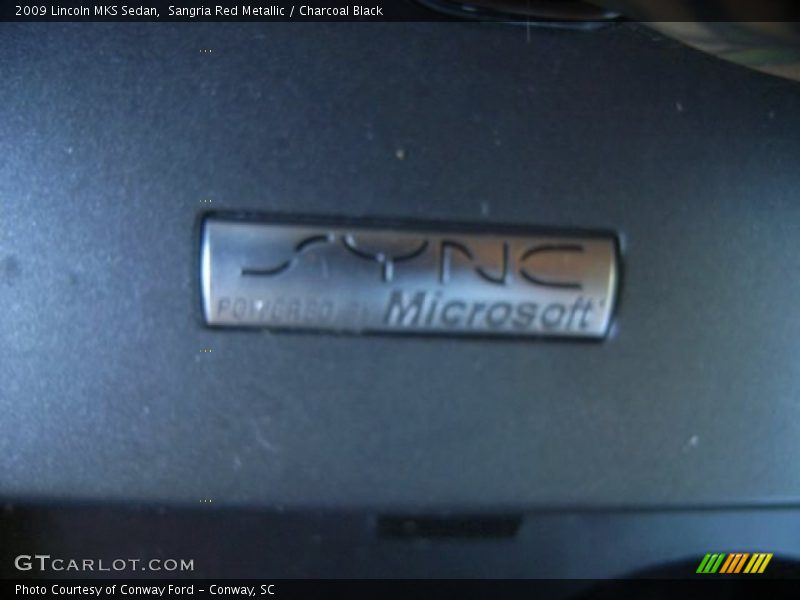 Sangria Red Metallic / Charcoal Black 2009 Lincoln MKS Sedan