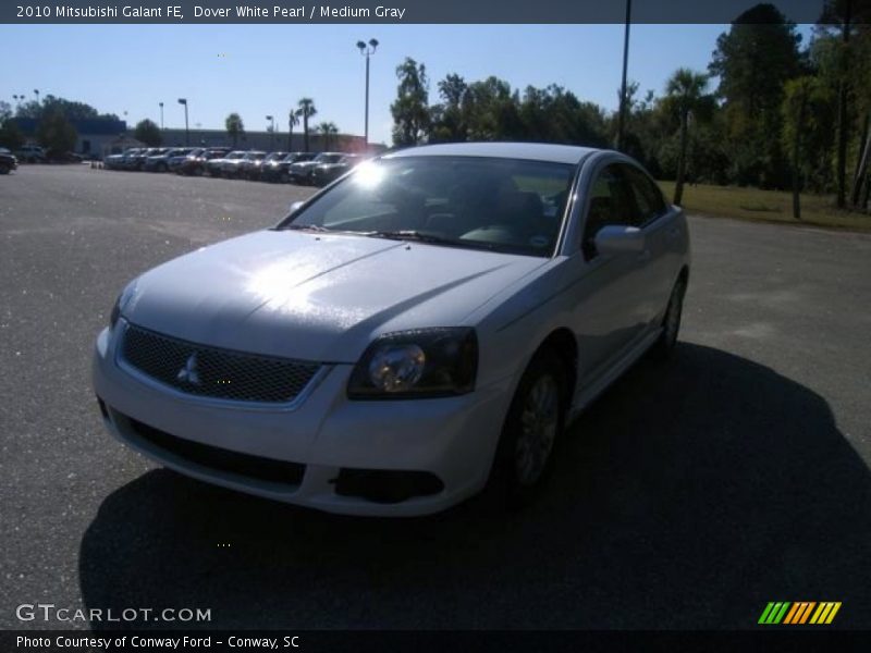 Dover White Pearl / Medium Gray 2010 Mitsubishi Galant FE