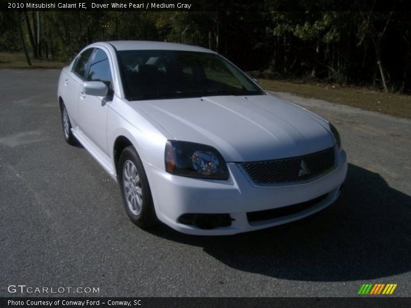 Dover White Pearl / Medium Gray 2010 Mitsubishi Galant FE