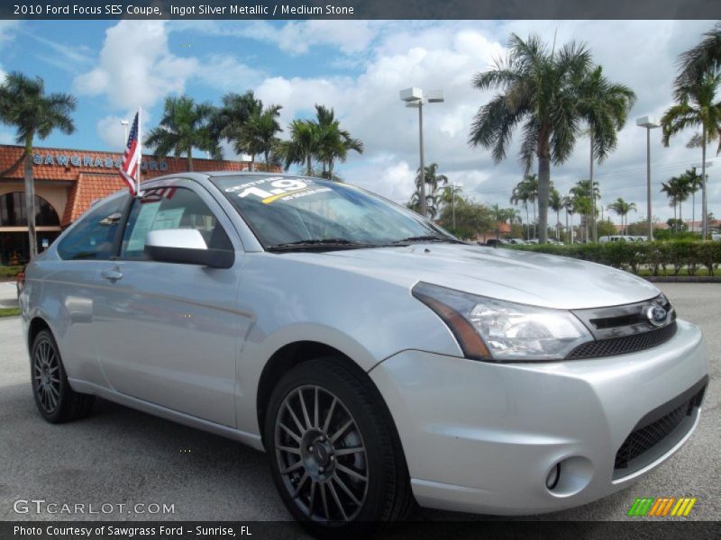 Ingot Silver Metallic / Medium Stone 2010 Ford Focus SES Coupe
