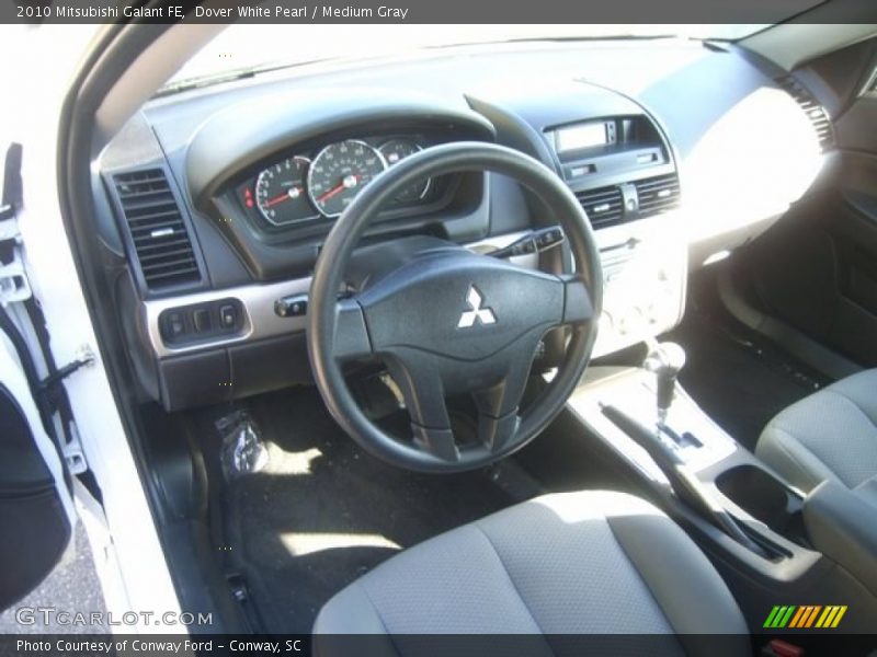 Dover White Pearl / Medium Gray 2010 Mitsubishi Galant FE